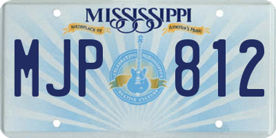 MS license plate MJP812