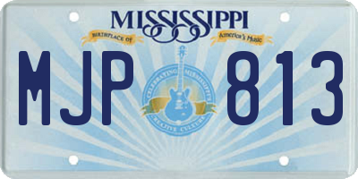 MS license plate MJP813