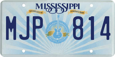 MS license plate MJP814