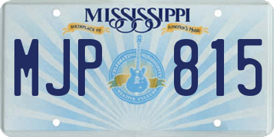 MS license plate MJP815