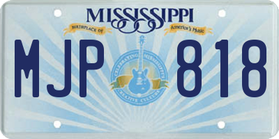 MS license plate MJP818
