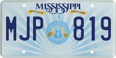 MS license plate MJP819