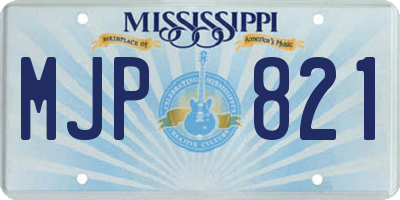 MS license plate MJP821