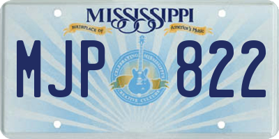 MS license plate MJP822