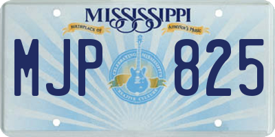 MS license plate MJP825