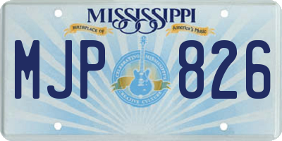 MS license plate MJP826