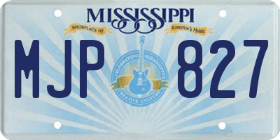 MS license plate MJP827