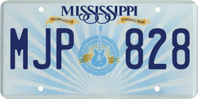 MS license plate MJP828