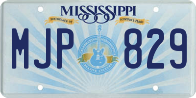 MS license plate MJP829