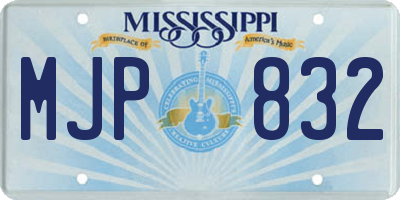 MS license plate MJP832