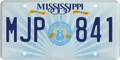 MS license plate MJP841