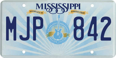 MS license plate MJP842