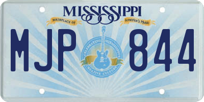 MS license plate MJP844