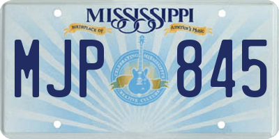 MS license plate MJP845