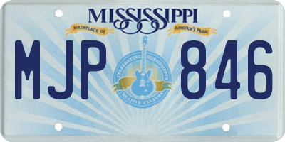 MS license plate MJP846
