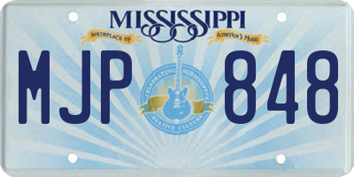 MS license plate MJP848