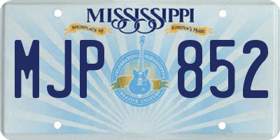 MS license plate MJP852