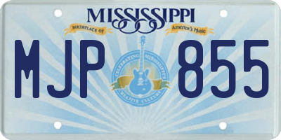 MS license plate MJP855