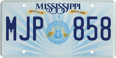 MS license plate MJP858