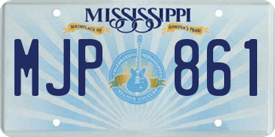 MS license plate MJP861