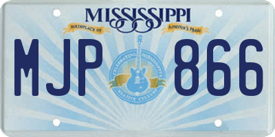 MS license plate MJP866