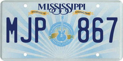 MS license plate MJP867