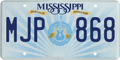 MS license plate MJP868