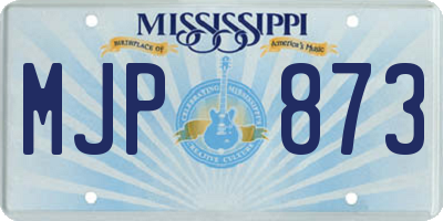MS license plate MJP873
