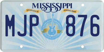 MS license plate MJP876