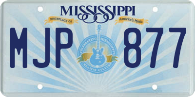 MS license plate MJP877