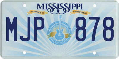 MS license plate MJP878