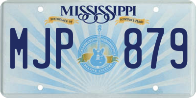 MS license plate MJP879