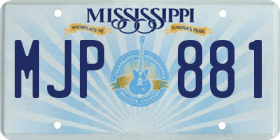 MS license plate MJP881