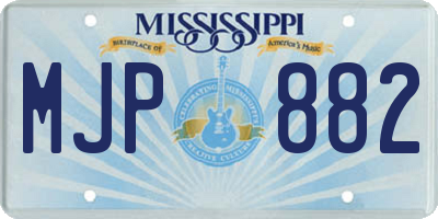 MS license plate MJP882