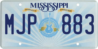 MS license plate MJP883