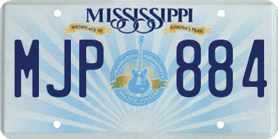 MS license plate MJP884