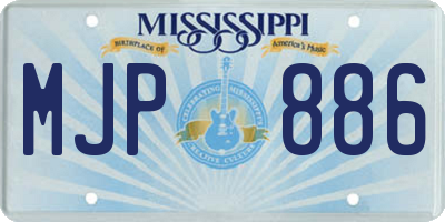 MS license plate MJP886