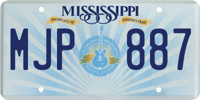 MS license plate MJP887
