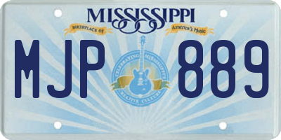MS license plate MJP889