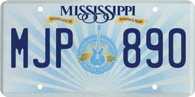 MS license plate MJP890