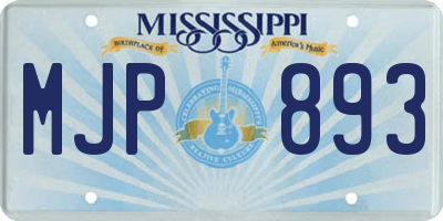 MS license plate MJP893