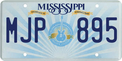 MS license plate MJP895