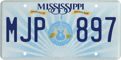 MS license plate MJP897