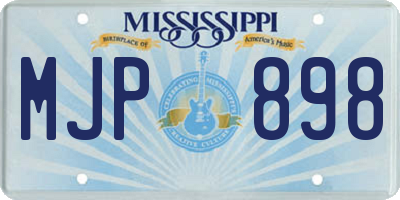 MS license plate MJP898