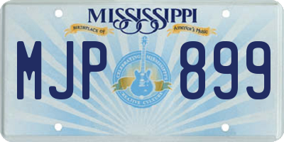 MS license plate MJP899