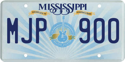 MS license plate MJP900