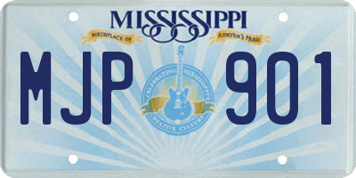 MS license plate MJP901