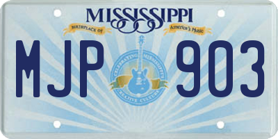 MS license plate MJP903