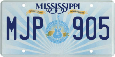 MS license plate MJP905