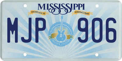 MS license plate MJP906